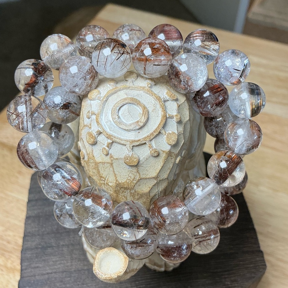 Copper Red Rutilated Quartz 12mm